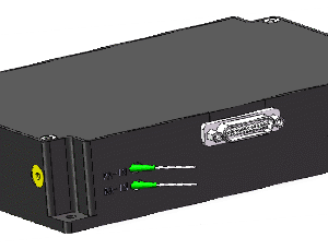 Commercial aerospace polarization maintaining integrated fiber amplifier